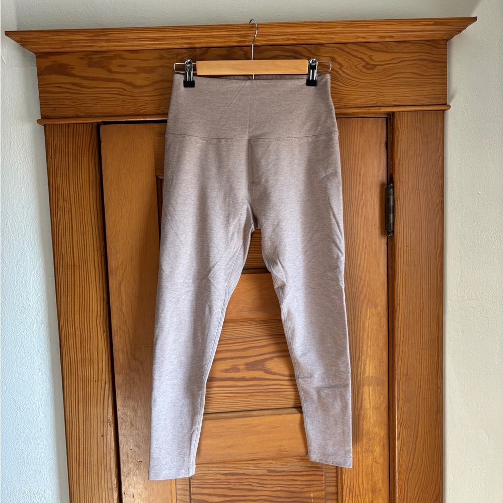Beyond Yoga Caught in the Midi High Waisted Legging in Oatmeal Size Large